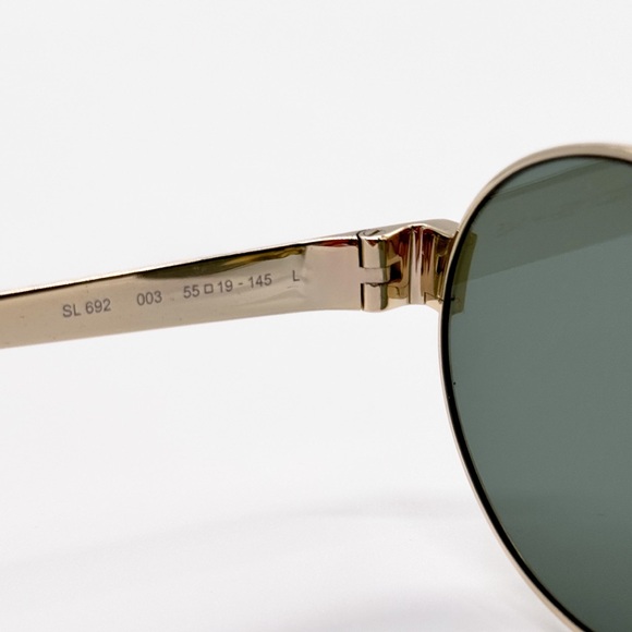 NEW SAINT LAURENT SL692 003 ROUND GREEN GOLD WOMEN SUNGLASSES SAINT LAURENT - Picture 12 of 14